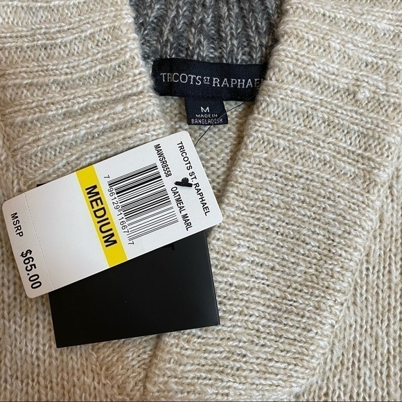 NWT Men’s Tricots St. Raphael v neck sweater sz M - Picture 4 of 11